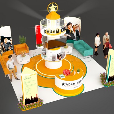 Hình ảnh gian hàng triển lãm giáo dục Adam Khoo