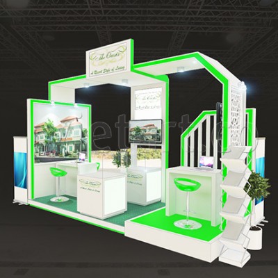 thiết kế booth triển lãm The Oasis