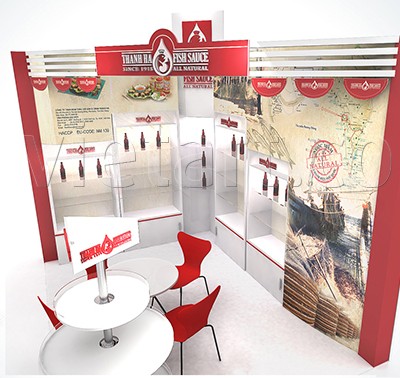 Thiết kế gian hàng bán hàng 3x3m