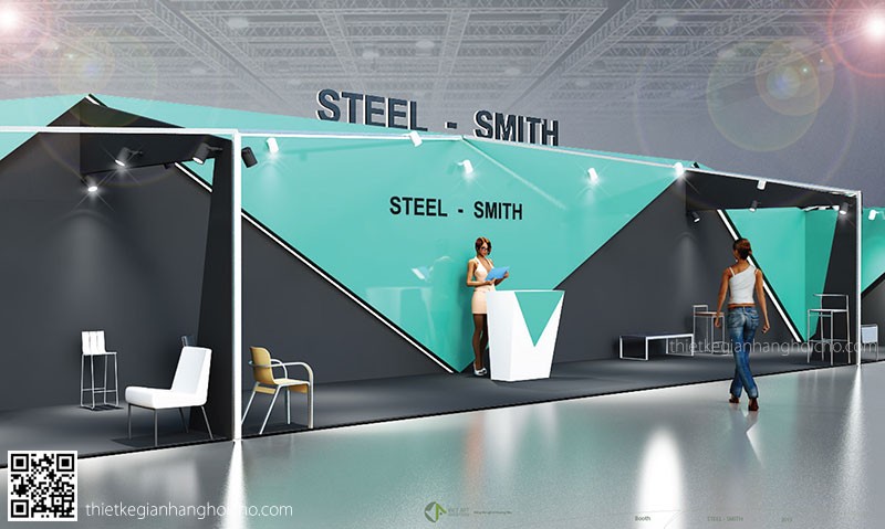 Thiết kế gian hàng 18x3m