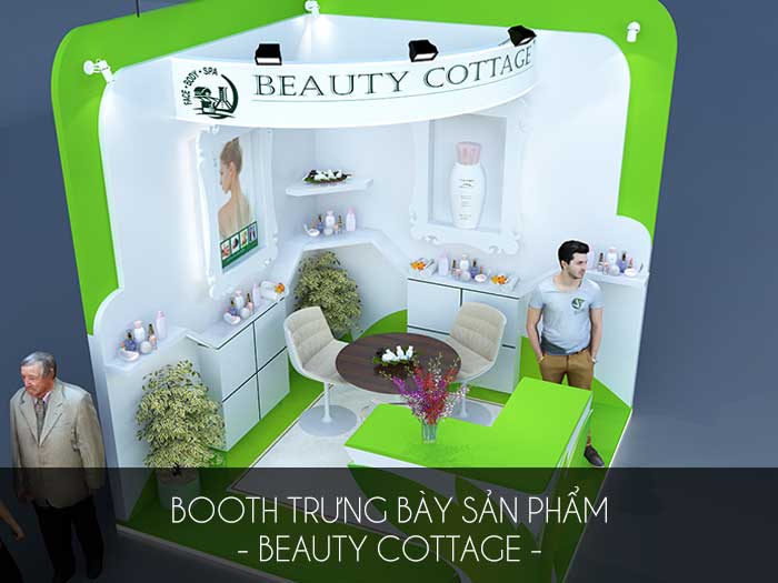 Thiết Kế Booth Bán Hàng Đẹp –  Beauty Cottage