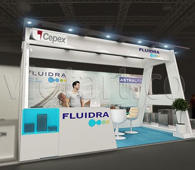 Thiết kế gian hàng Fluidra 2