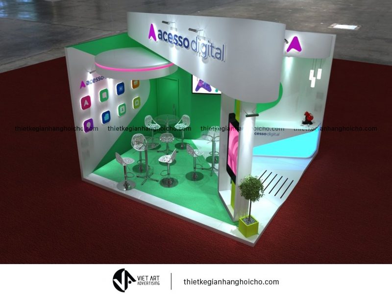 Thiết kế gian hàng triển lãm công nghệ ấn tượng tại Việt Art
