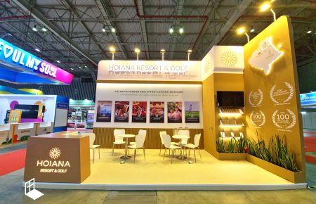 Thiết kế thi công gian hàng HOIANA Resort & Gold – Hội chợ Du lịch quốc tế TP. HCM 2023