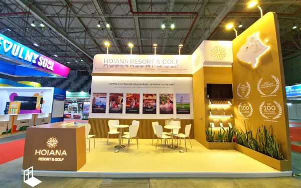 Thiết kế thi công gian hàng HOIANA Resort & Gold – Hội chợ Du lịch quốc tế TP. HCM 2023