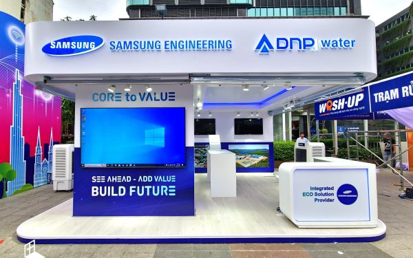 Thiết kế thi công gian hàng Samsung – Hội chợ triển lãm GRECO 2023.