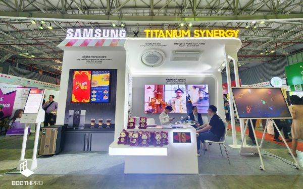 Gian hàng Samsung x Titanimu Synergy – Thiết kế thi công gian hàng.